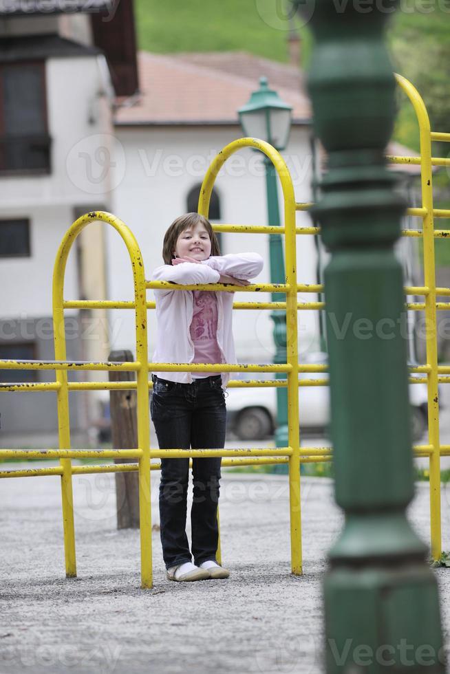 happy young girl in park photo