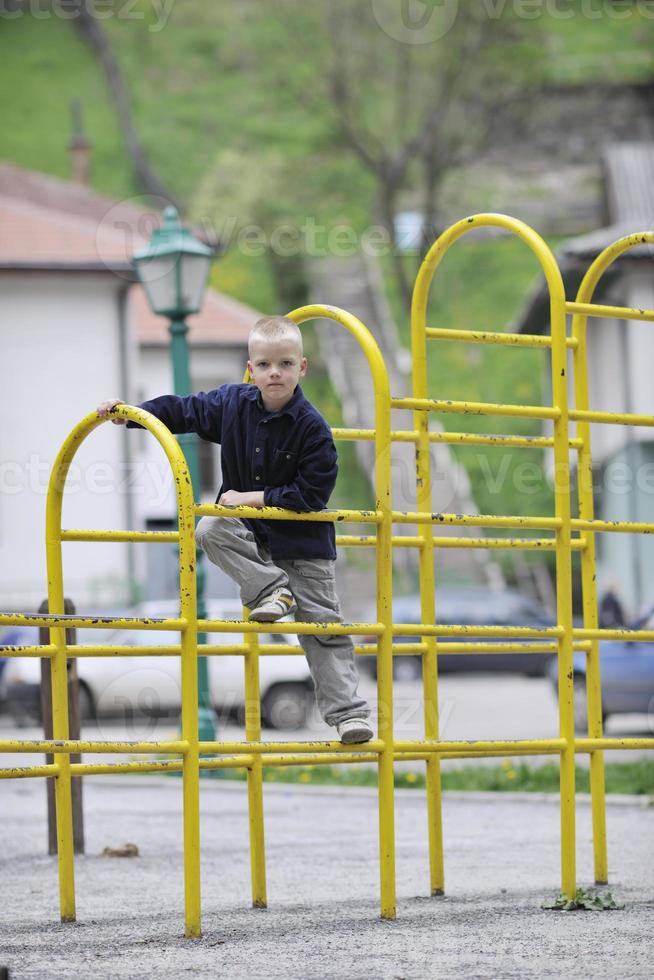 blonde boy in park photo