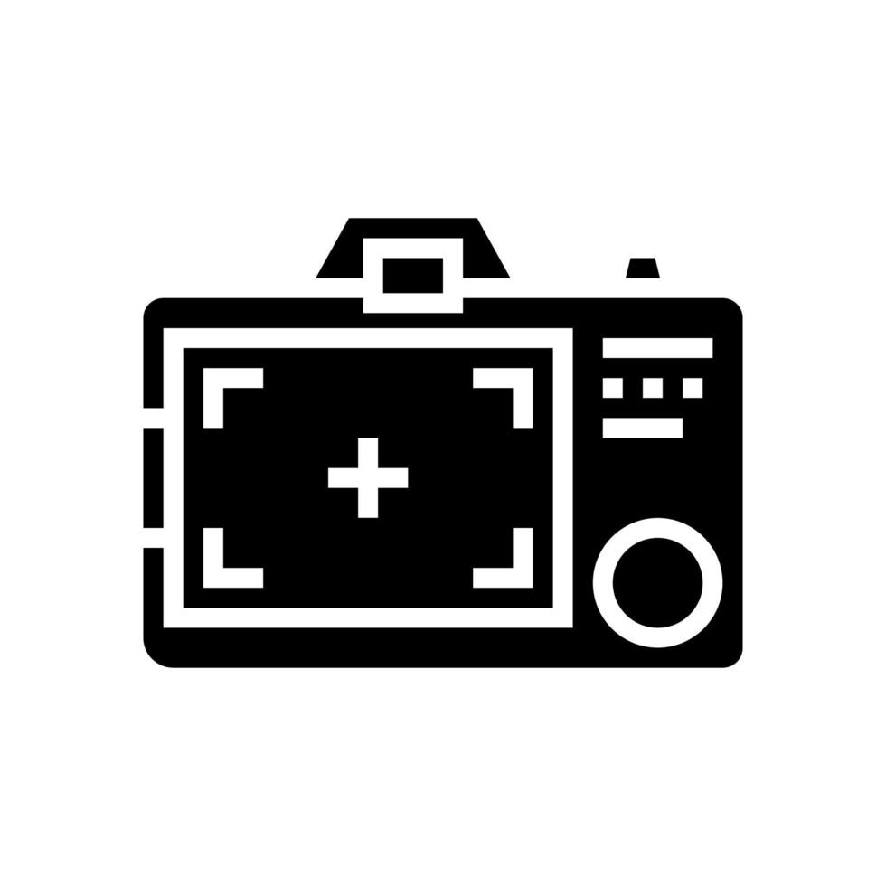 pantalla foto cámara gadget glifo icono vector ilustración