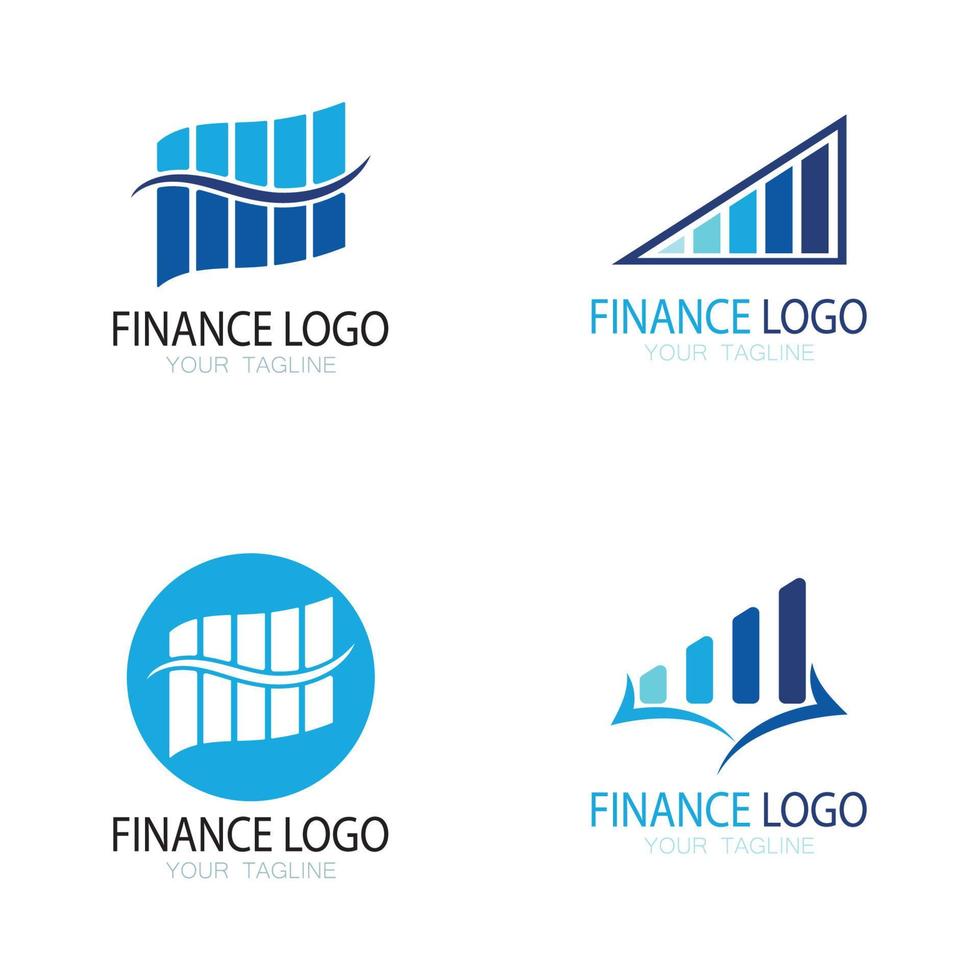 negocio finanzas y marketing logo vector ilustración plantilla icono diseño contabilidad financiera logo con moderno vector concepto