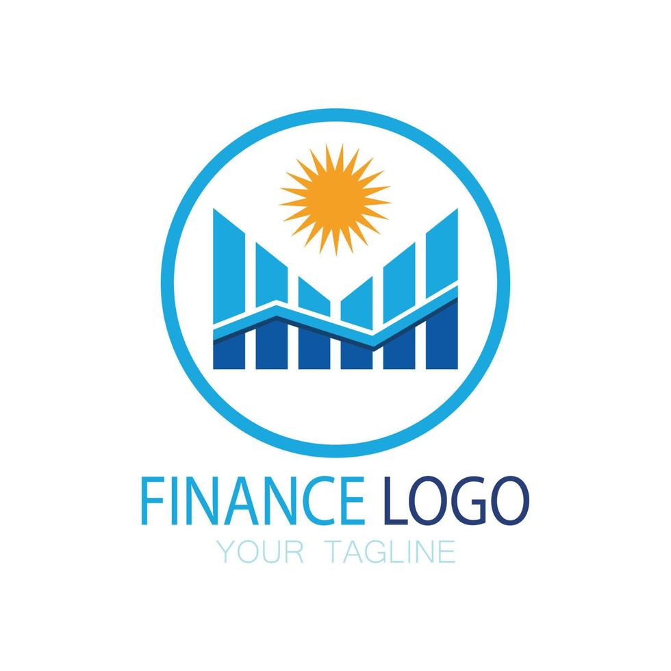 negocio finanzas y marketing logo vector ilustración plantilla icono diseño contabilidad financiera logo con moderno vector concepto