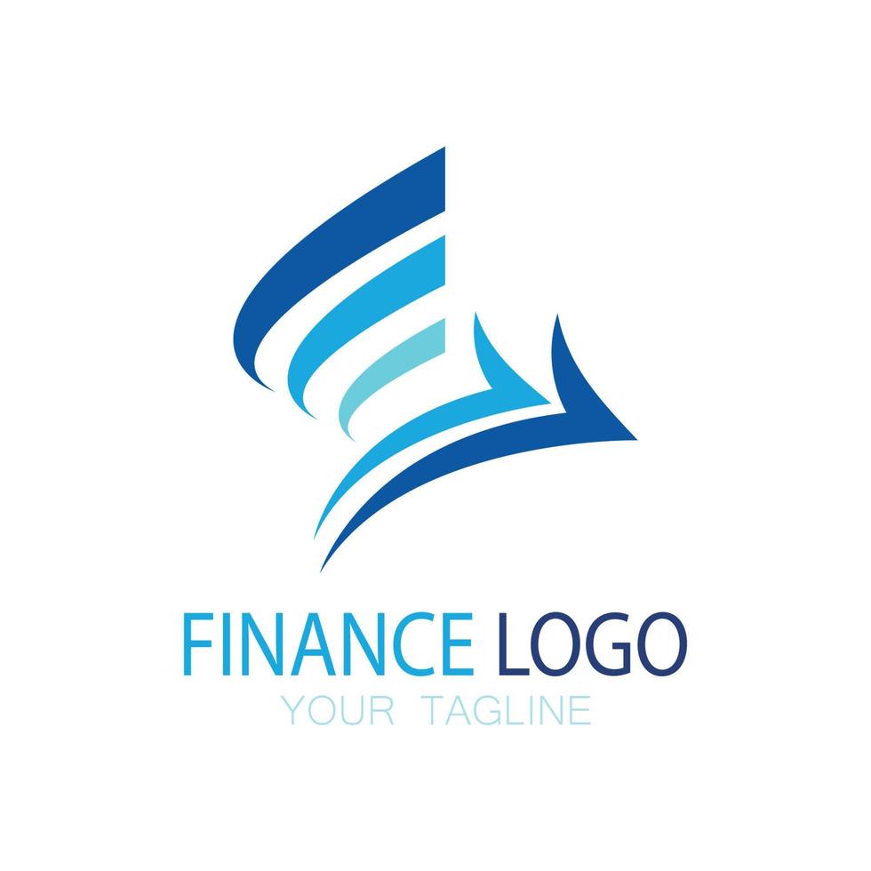 negocio finanzas y marketing logo vector ilustración plantilla icono diseño contabilidad financiera logo con moderno vector concepto