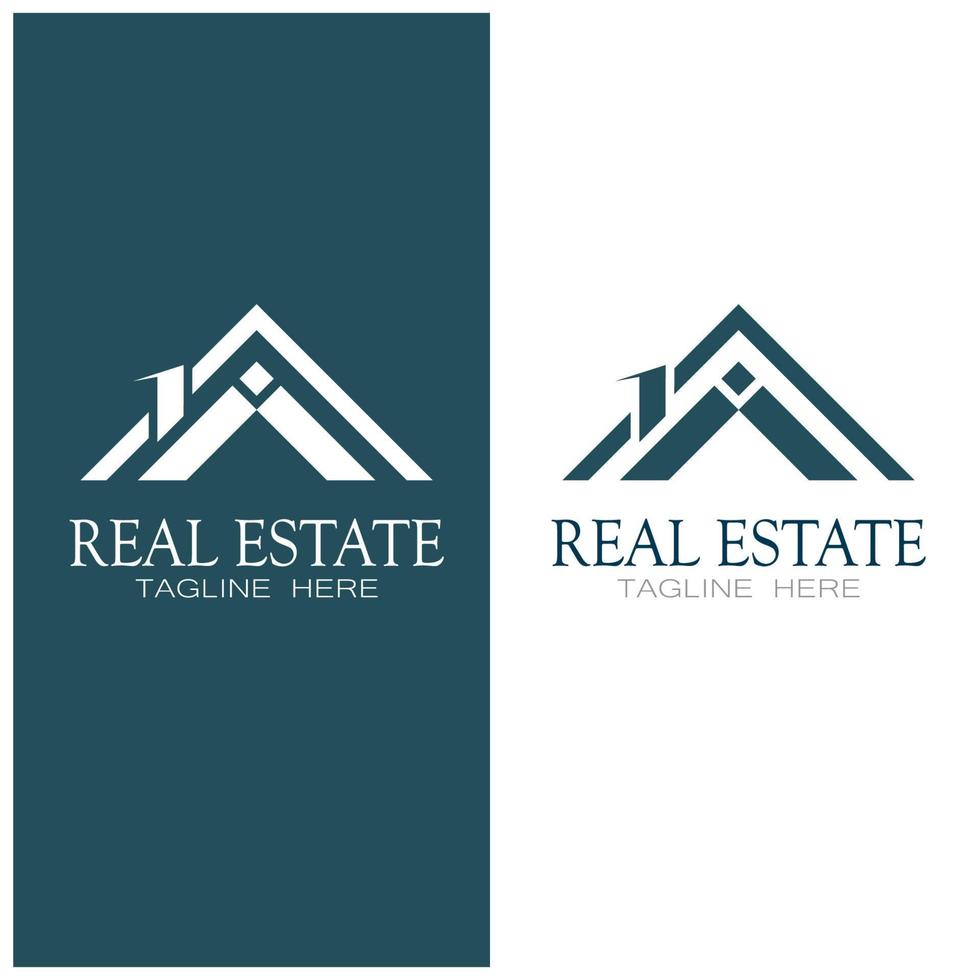 Real Estate Business Logo icon illustration Template, Building, Property Development, and Construction Logo Vector