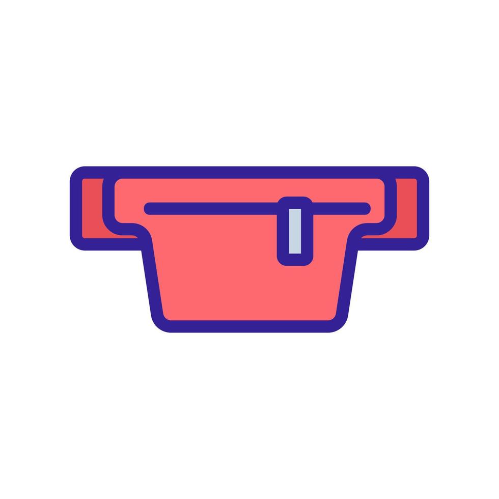 waist bag pouch icon vector outline illustration