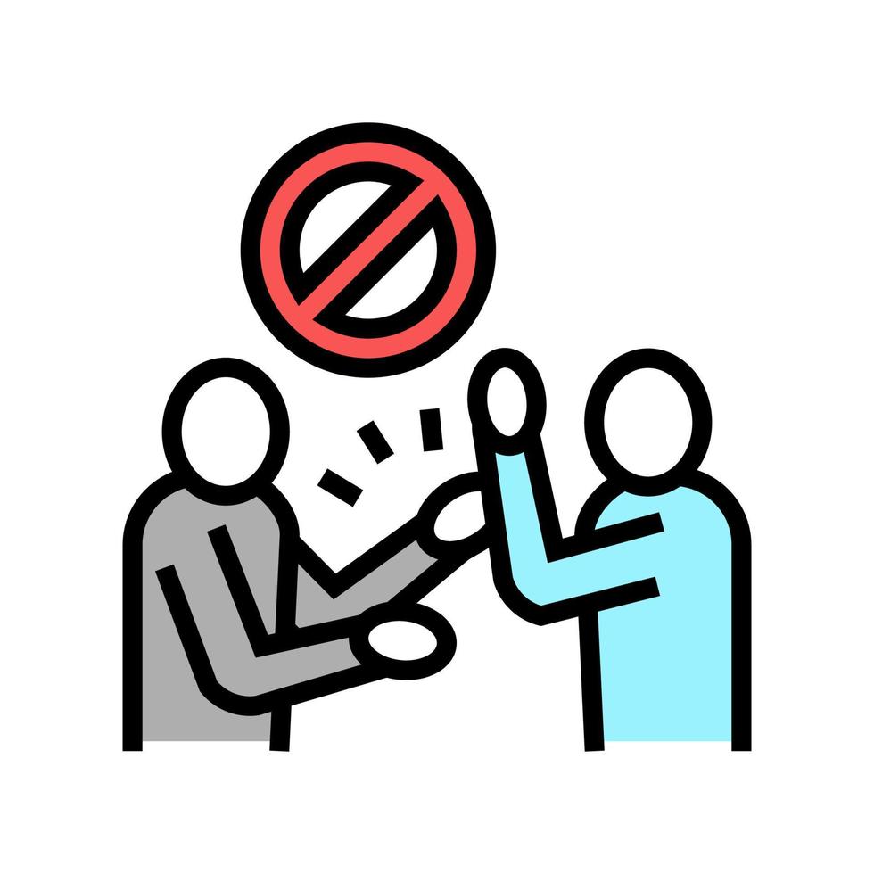 people fight poverty problem color icon vector illustration