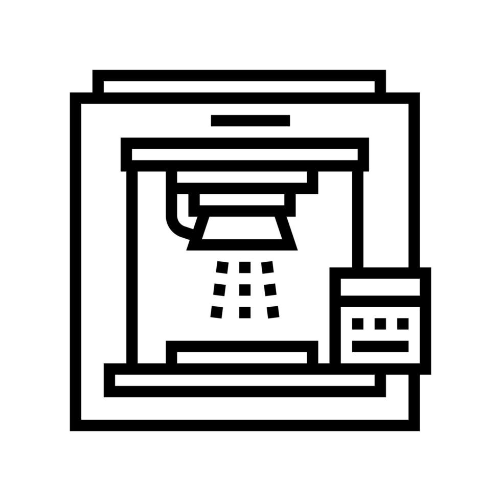 sandblasting machine line icon vector illustration