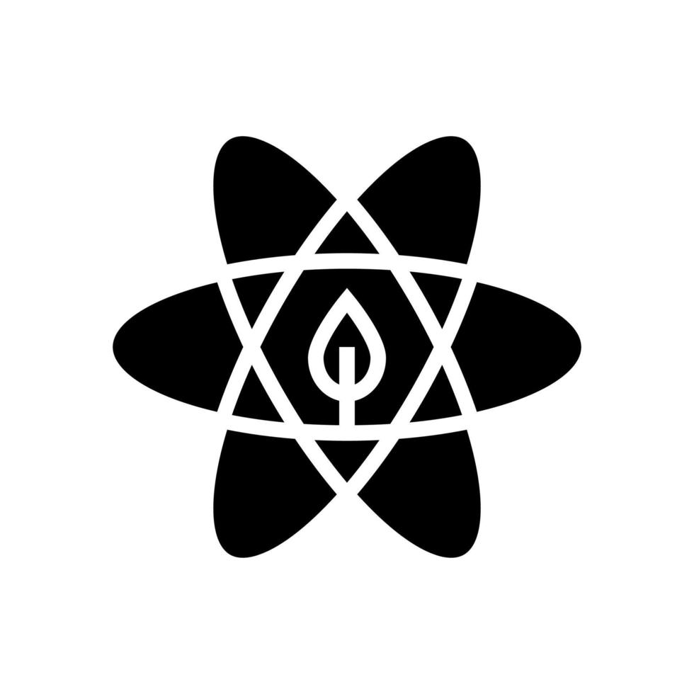 atom ecosystem glyph icon vector illustration