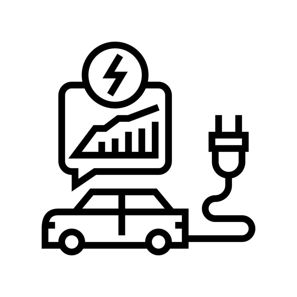 icono de línea de transporte de ahorro de energía ilustración vectorial vector