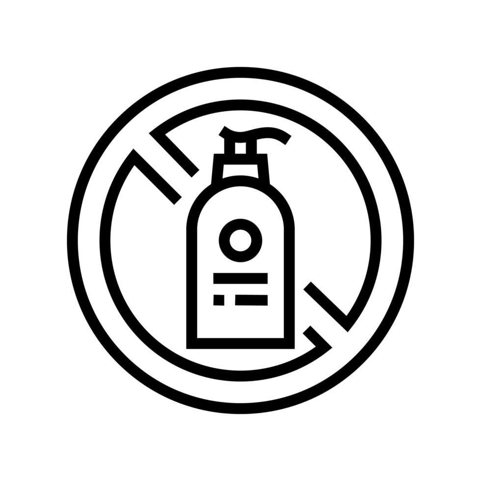 stop using liquid soap line icon vector illustration