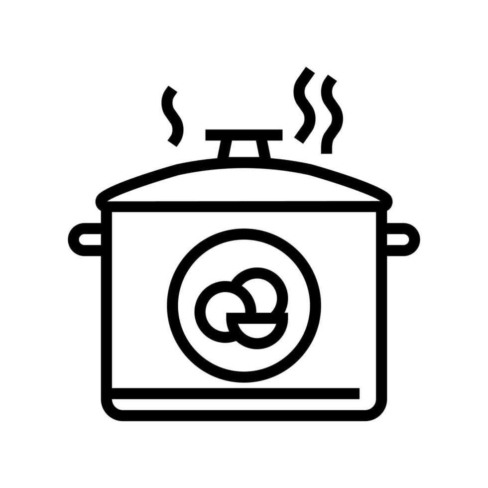 boiling peas line icon vector illustration