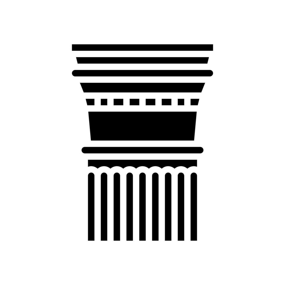 column ancient rome glyph icon vector illustration