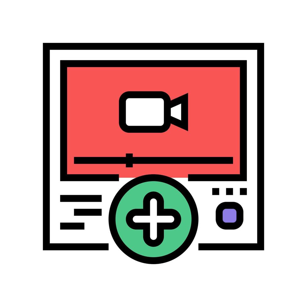 video content ugc color icon vector illustration