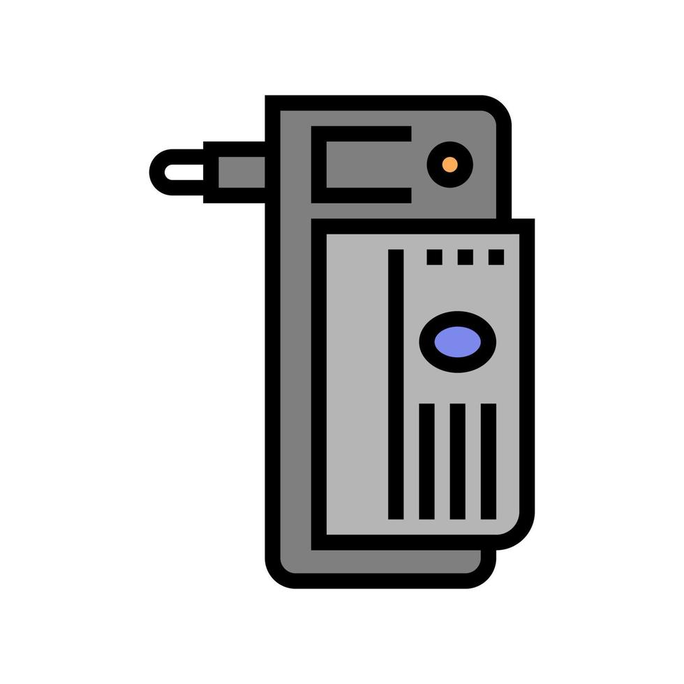 Ilustración de vector de icono de color de adaptador eléctrico