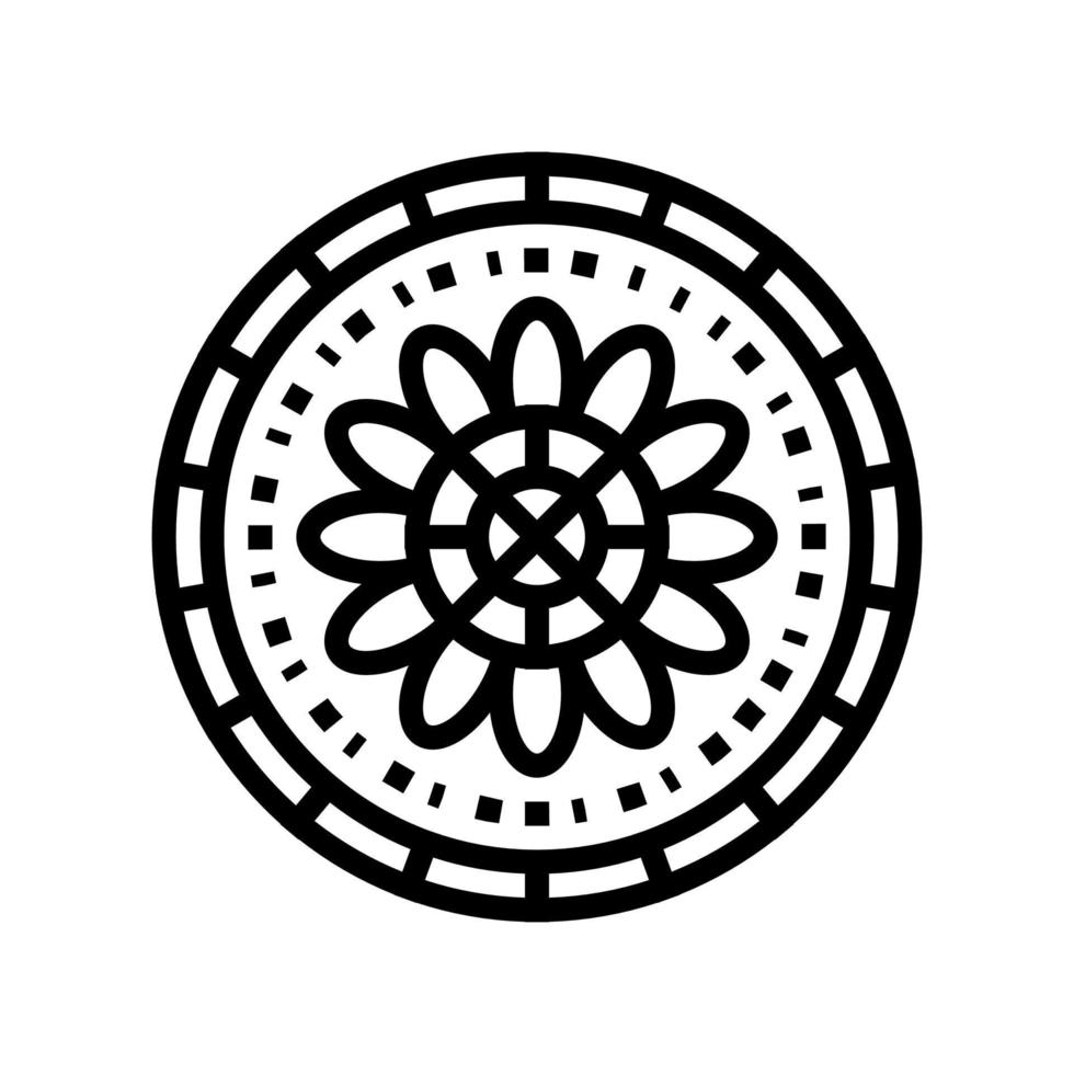 boho astrological line icon vector illustration