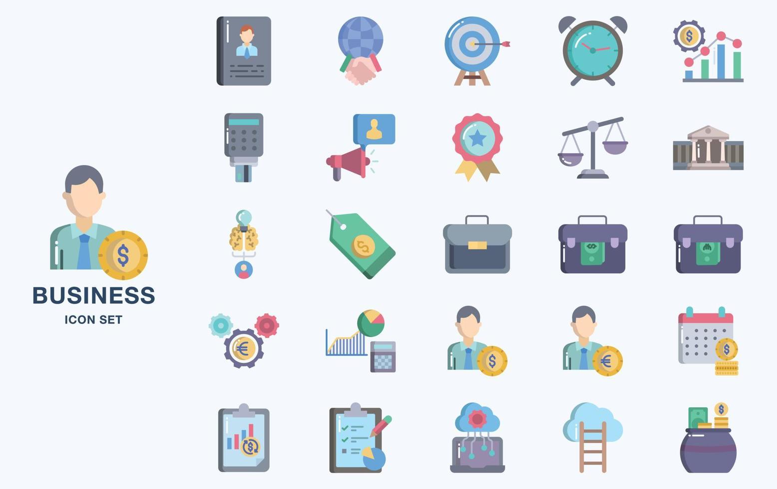 Business and finance vector icon set