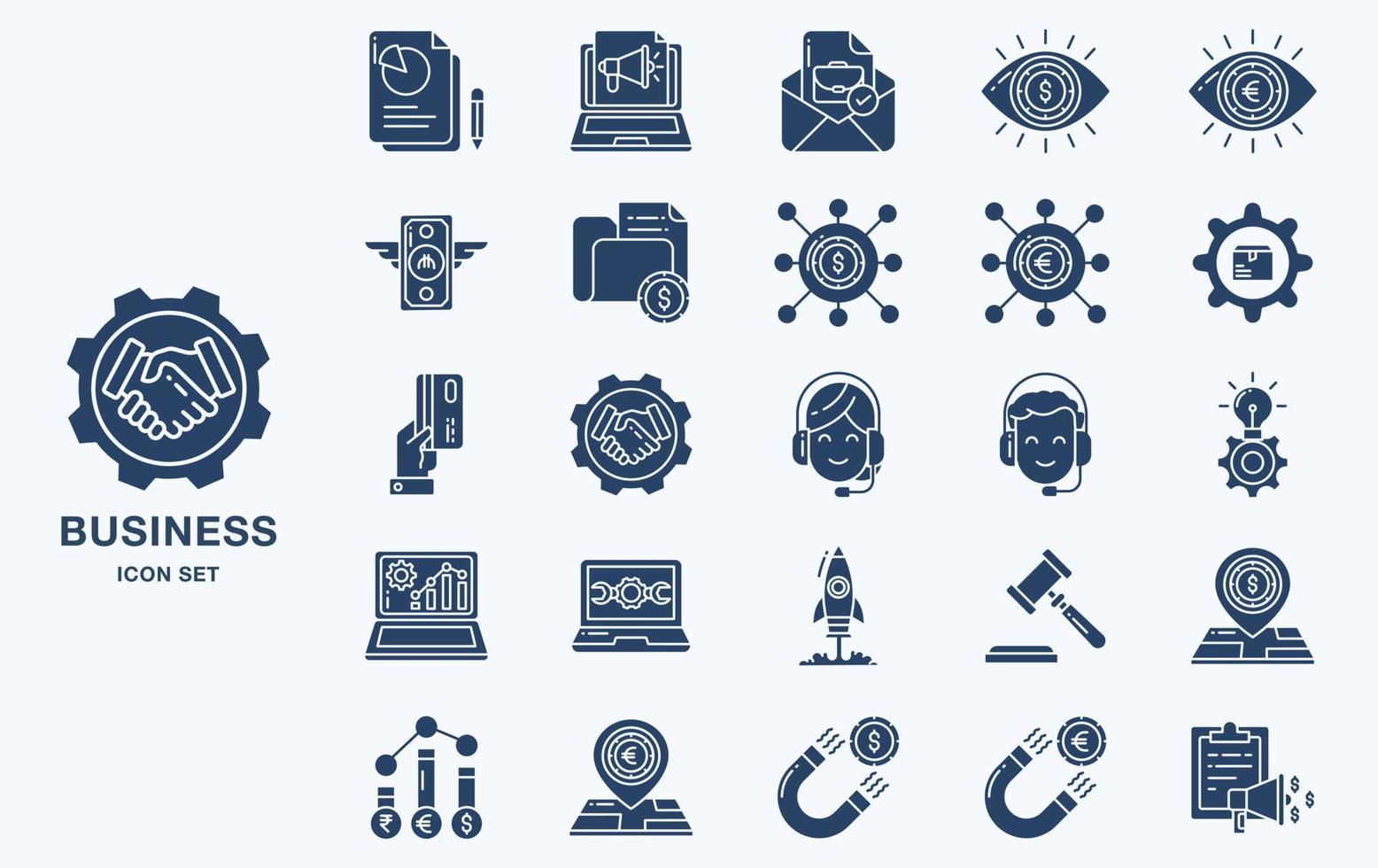 Business and finance vector icon set