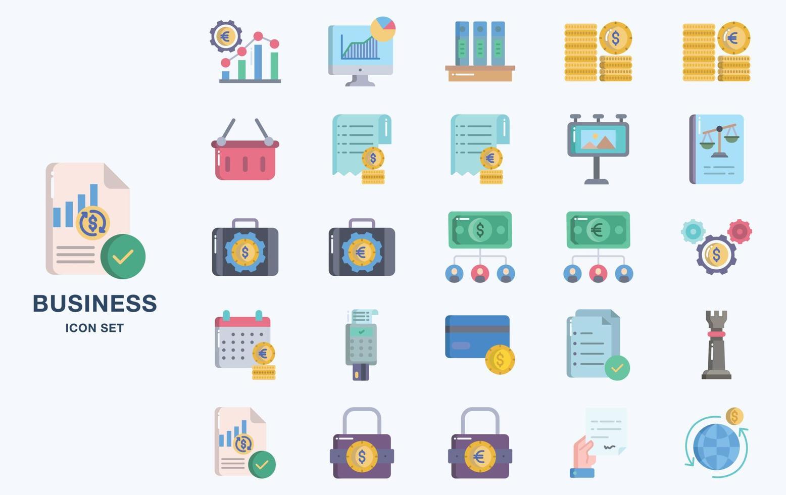 Business and finance vector icon set