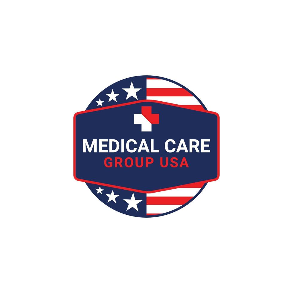 plantilla de logotipo de grupo de atención médica america usa vector