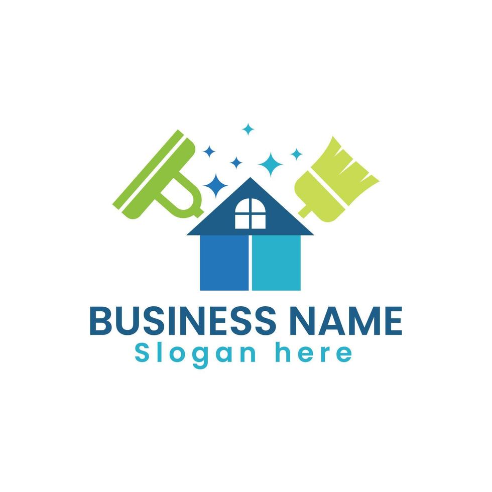 modern home and building cleaning logo template vector 03