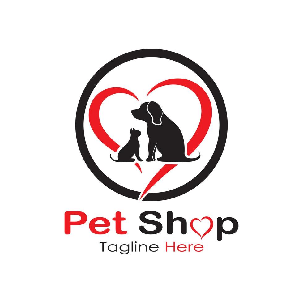 pet shop logo design icon illustration template vector with modern concept