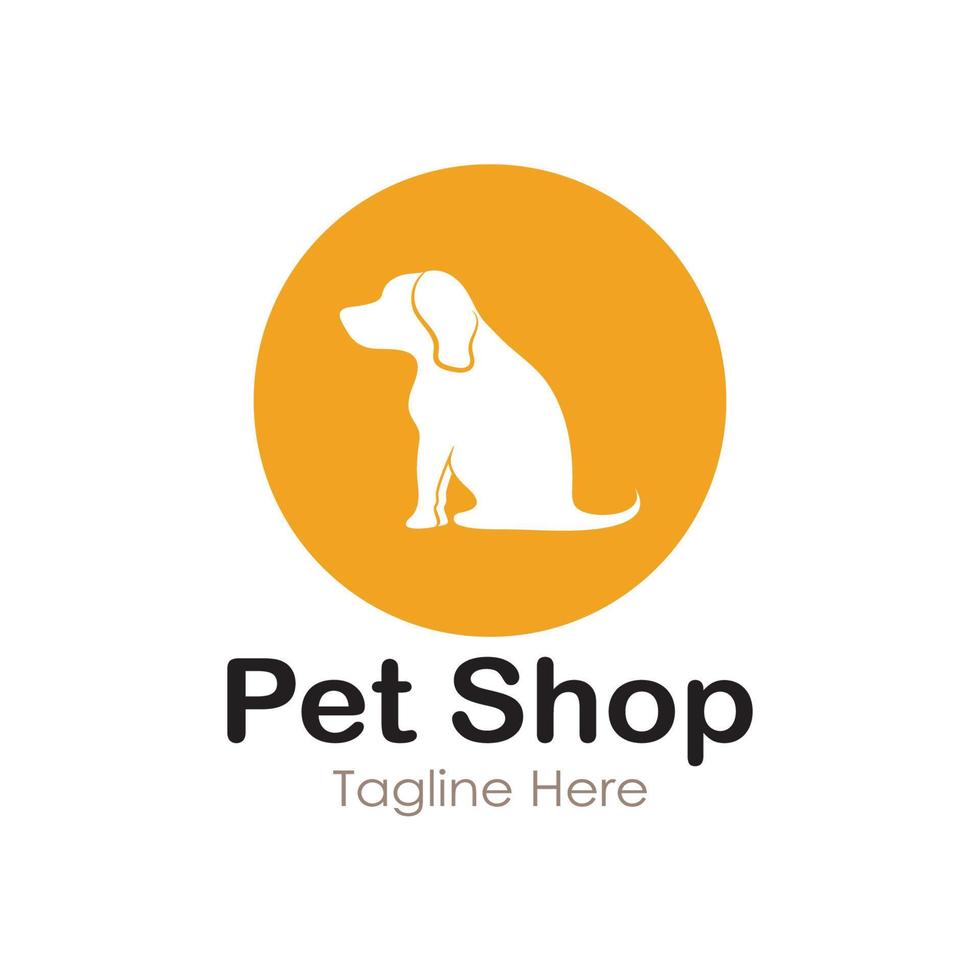 pet shop logo design icon illustration template vector with modern concept