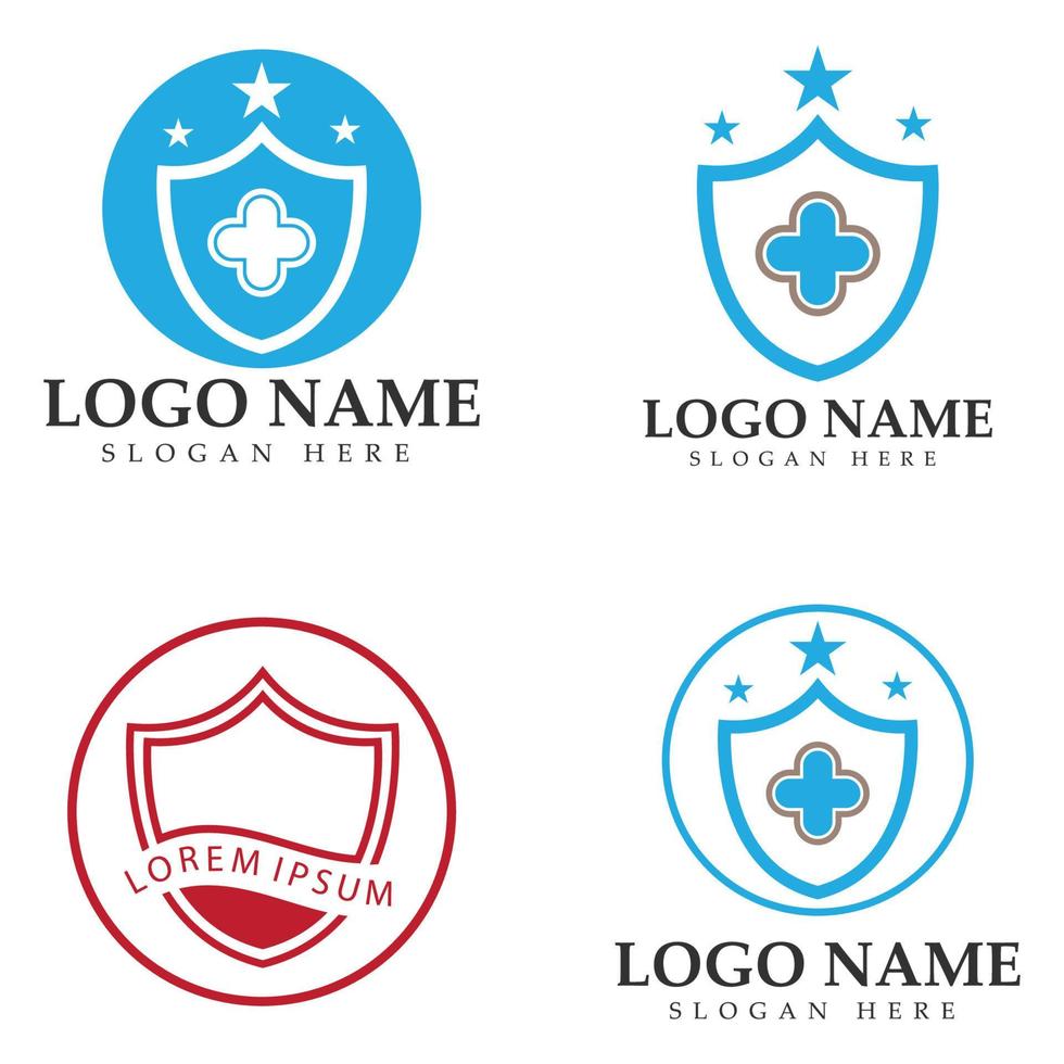 plantilla de diseño de icono de logotipo de escudo y espada.icono de guardián.elemento de seguridad. vector