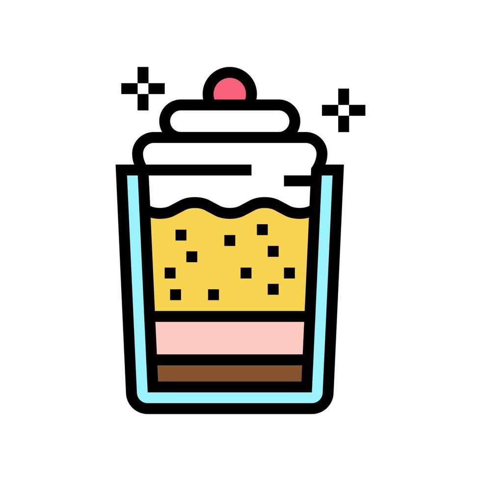 creamy dessert cup color icon vector illustration