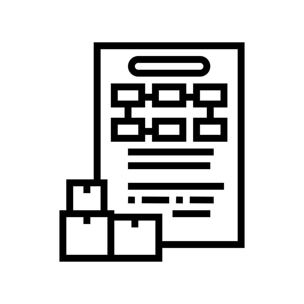 order management line icon vector illustration