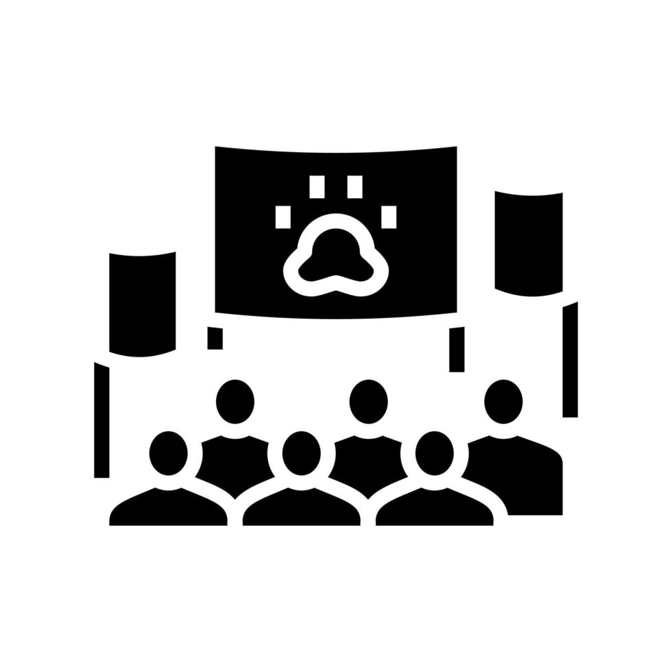 demonstration for free animal glyph icon vector illustration