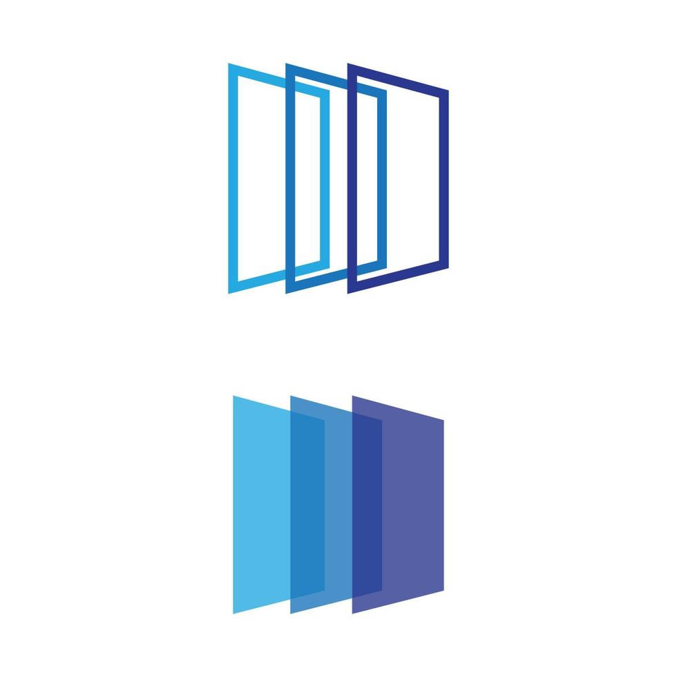 modern and minimalist multiple rectangle shapes abstract logo vector