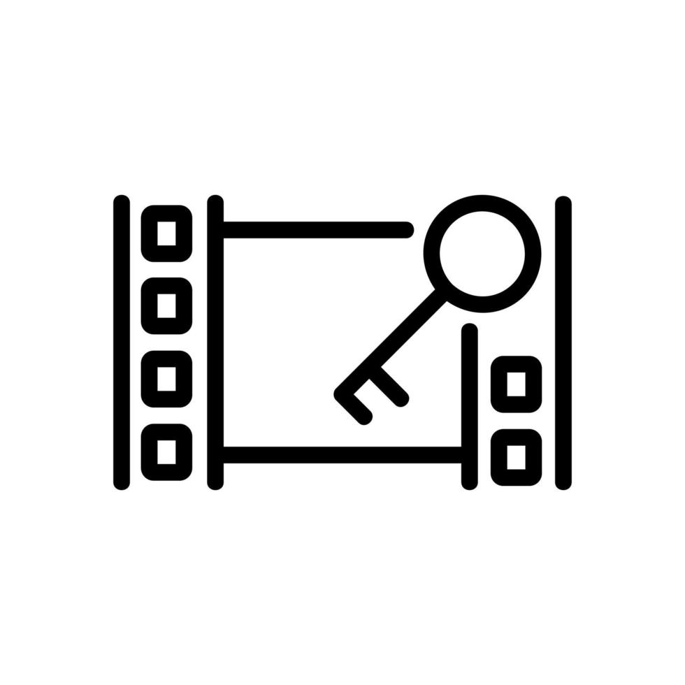 installation video icon vector outline illustration