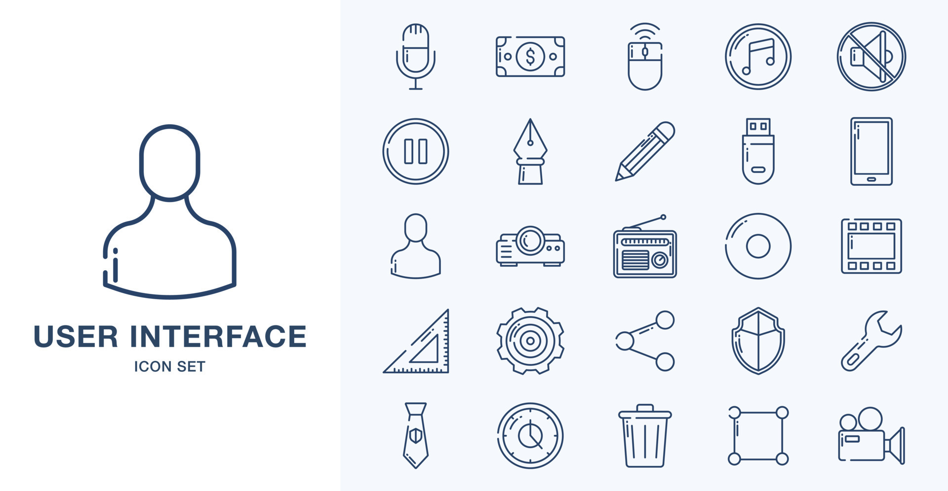 Basic ui, Essential, Icon, web, icon set, outline icon set 10397991 ...
