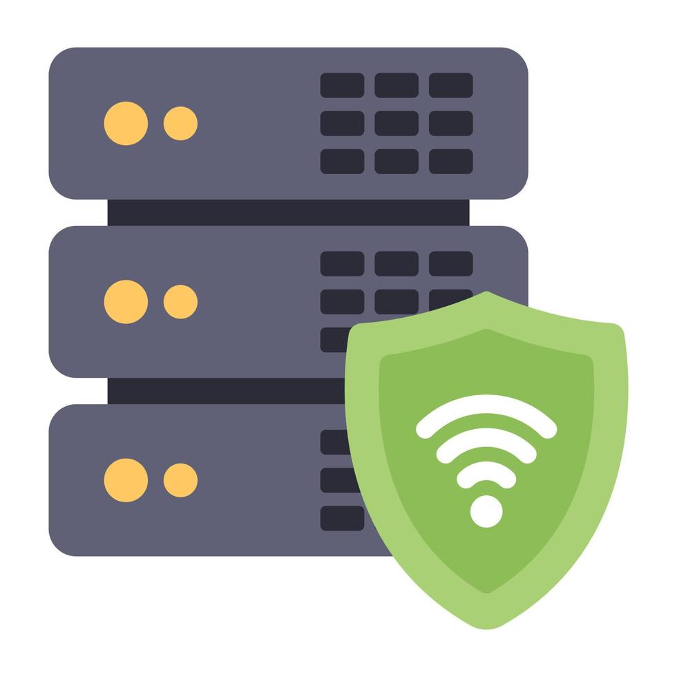 Modern design icon of secure server vector
