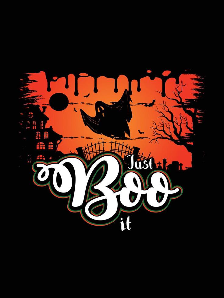 Halloween horror vintage t-shirt design, scary print template vector graphics, high-quality typography illustration shirt design