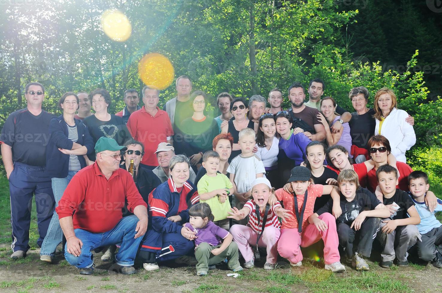 family group portrait outdoor photo