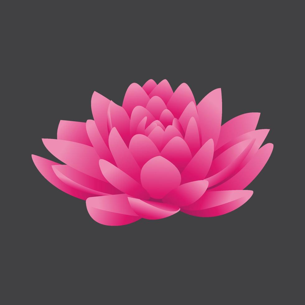 beautiful gradient lotus flower vector template