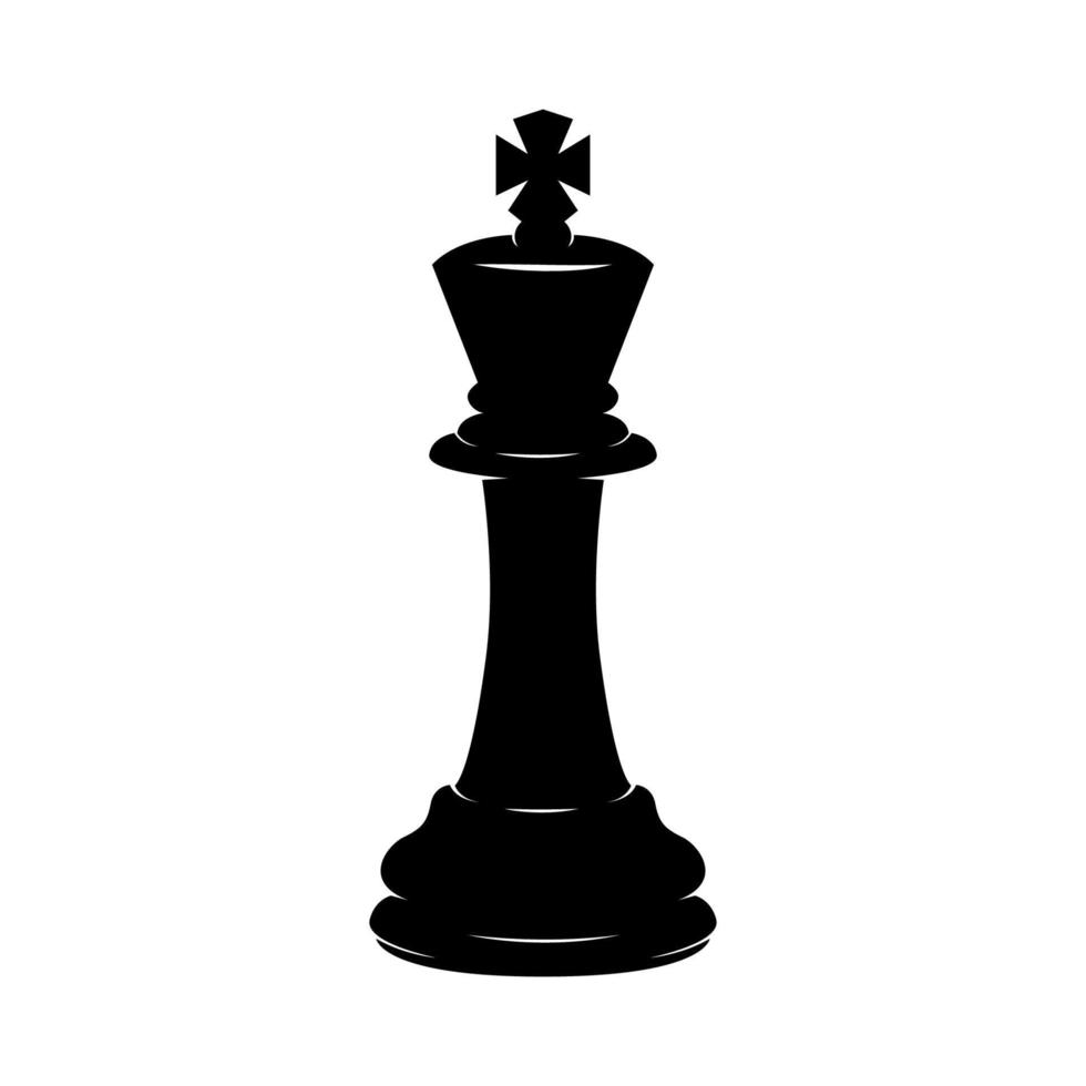 black simple king chess vector illustration