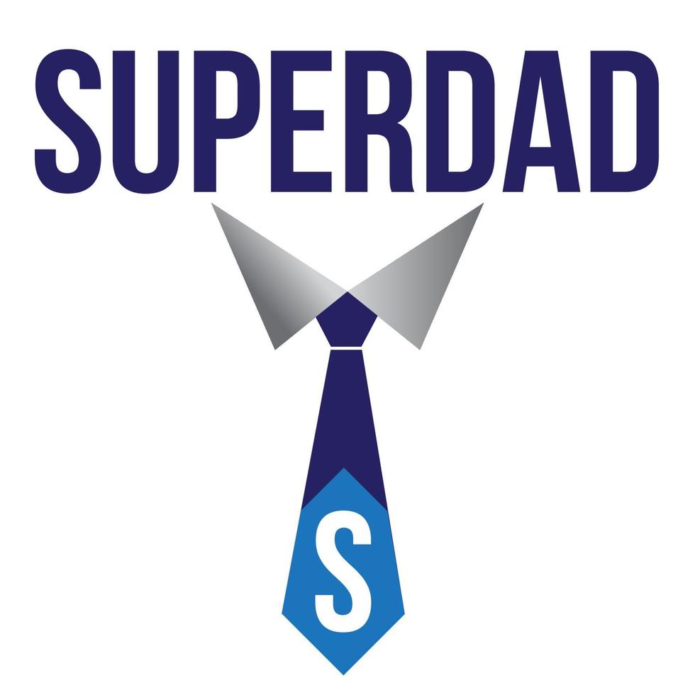 superpapá vector con icono de corbata para el día del padre