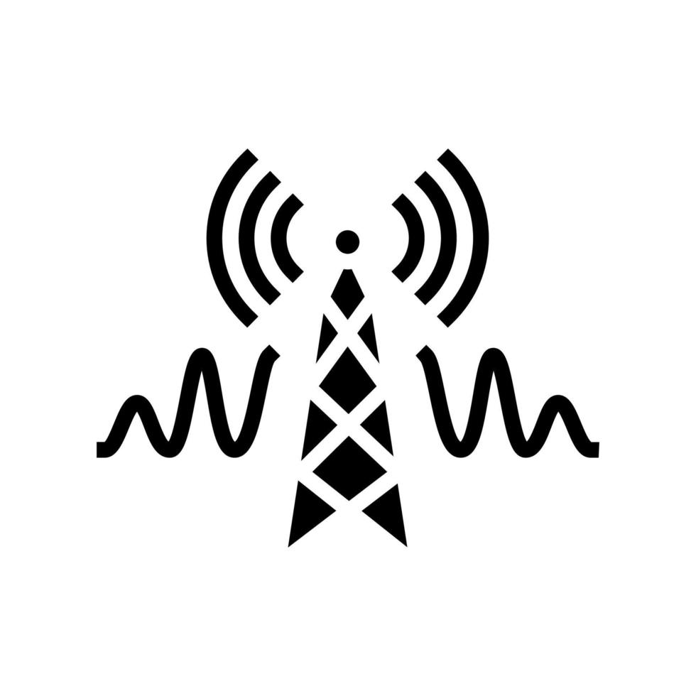 telecommunication service glyph icon vector illustration