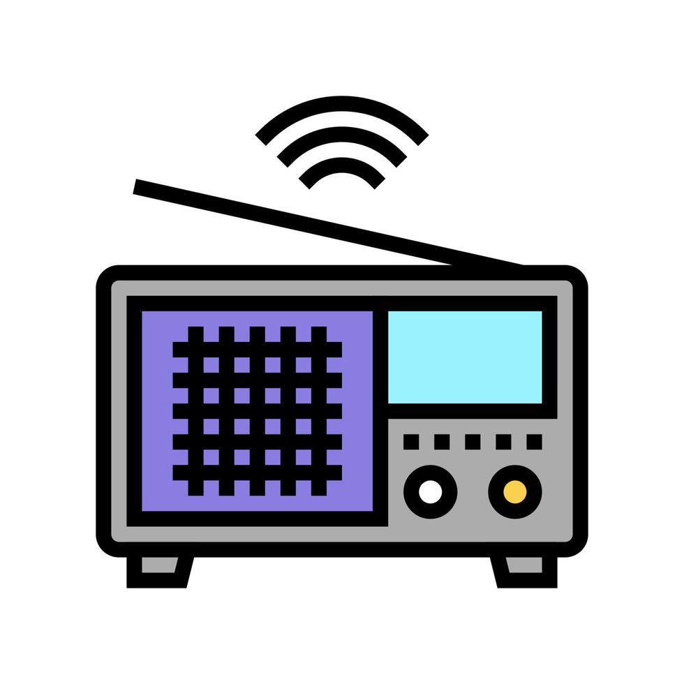 radio news color icon vector illustration