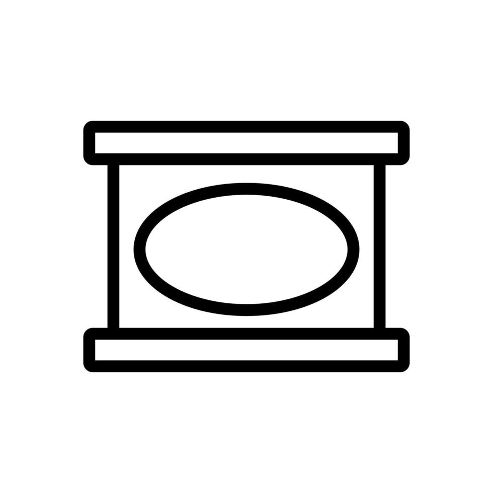 canning jar with circle in center icon vector outline illustration