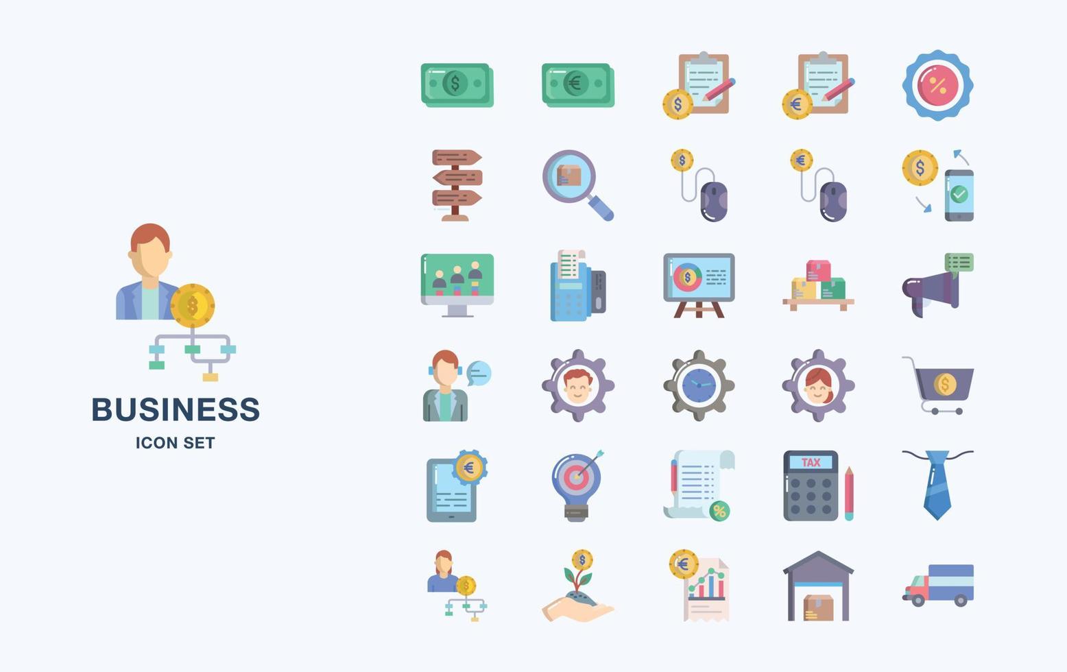 Business and finance vector icon set