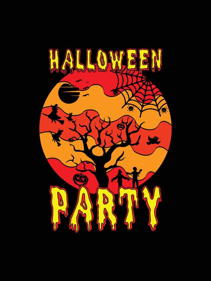 Halloween horror vintage t-shirt design, scary print template vector graphics, high-quality typography illustration shirt design