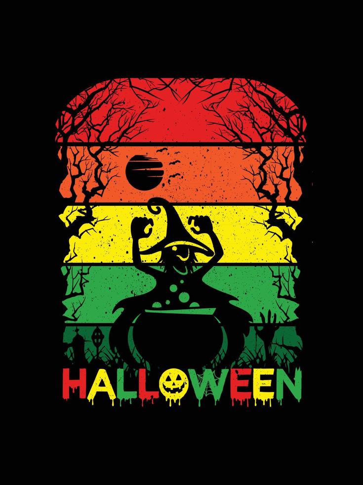 Halloween horror vintage t-shirt design, scary print template vector graphics, high-quality typography illustration shirt design