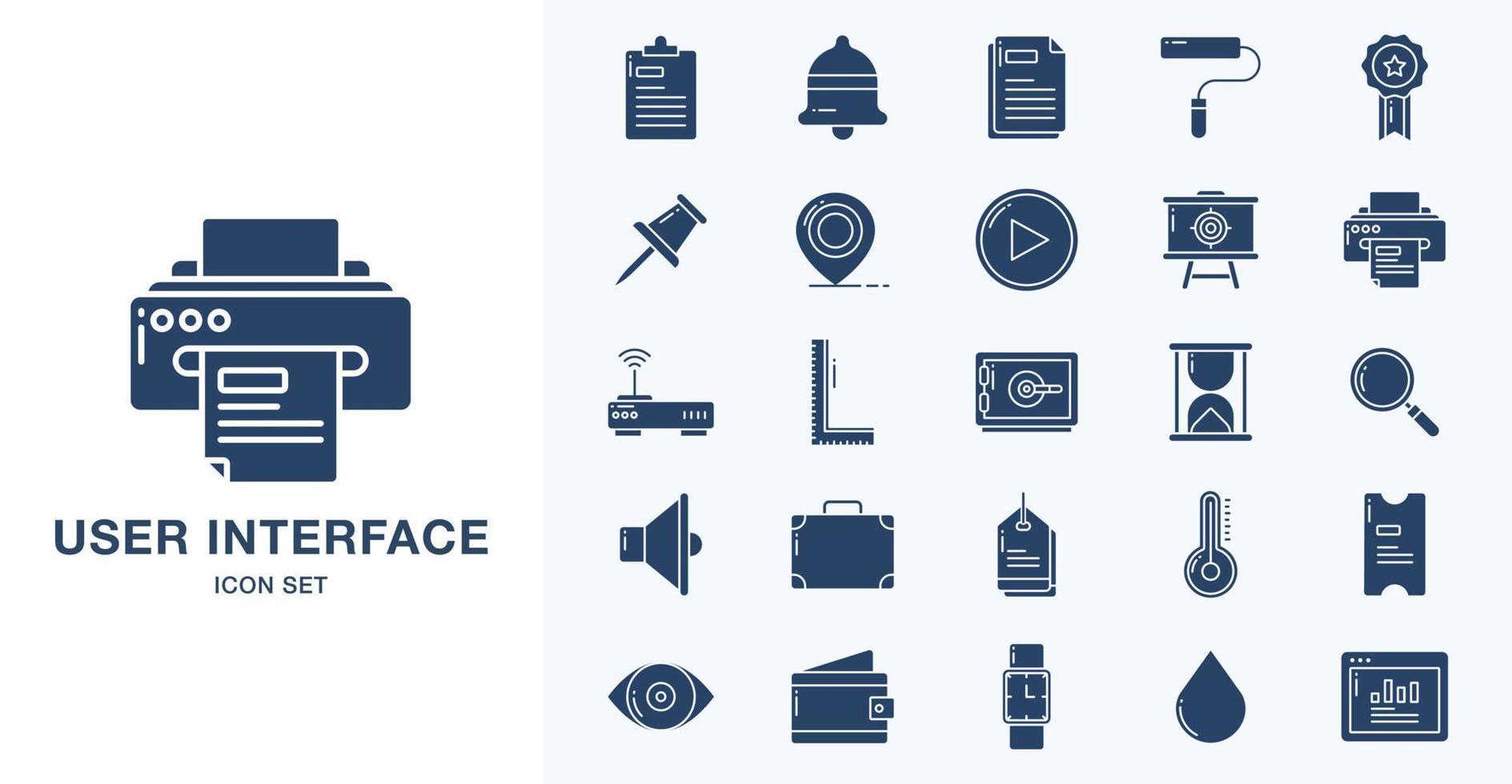 Basic ui, Essential, Icon, web, icon set, solid icon set vector