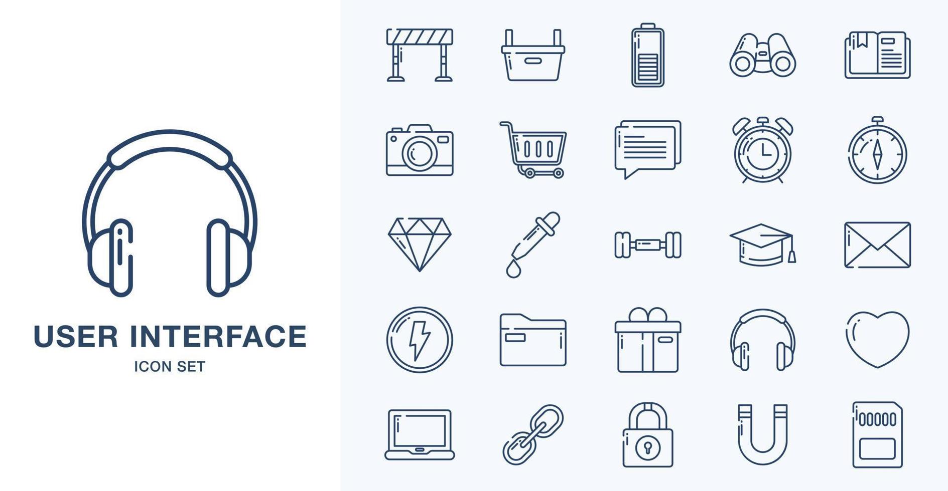 Basic ui, Essential, Icon, web, icon set, outline icon set vector