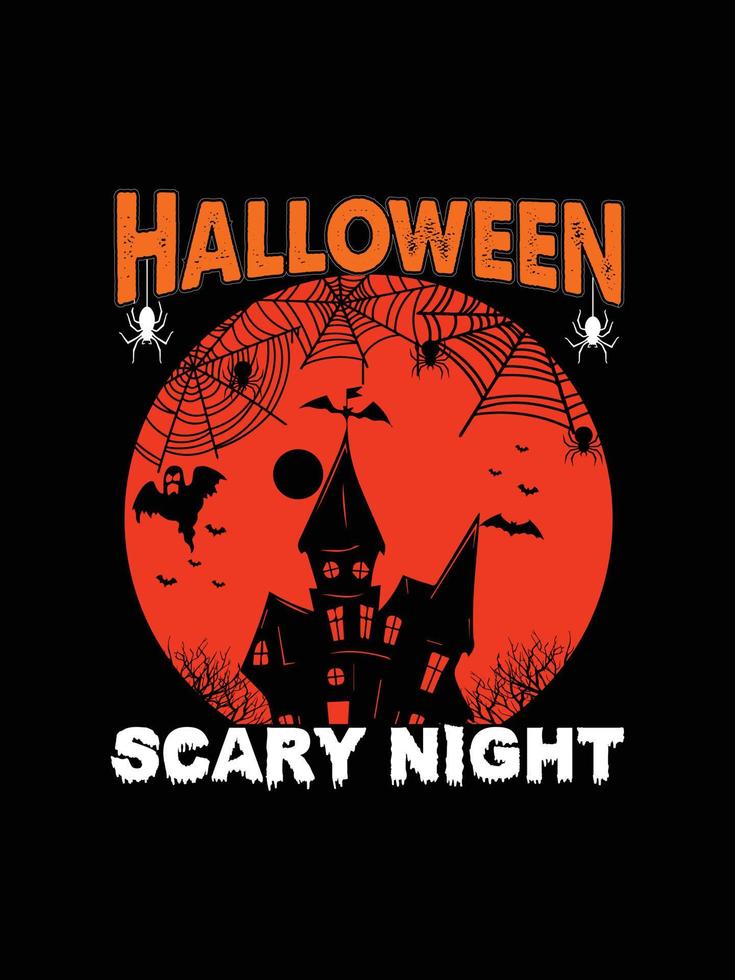 Halloween horror vintage t-shirt design, scary print template vector graphics, high-quality typography illustration shirt design