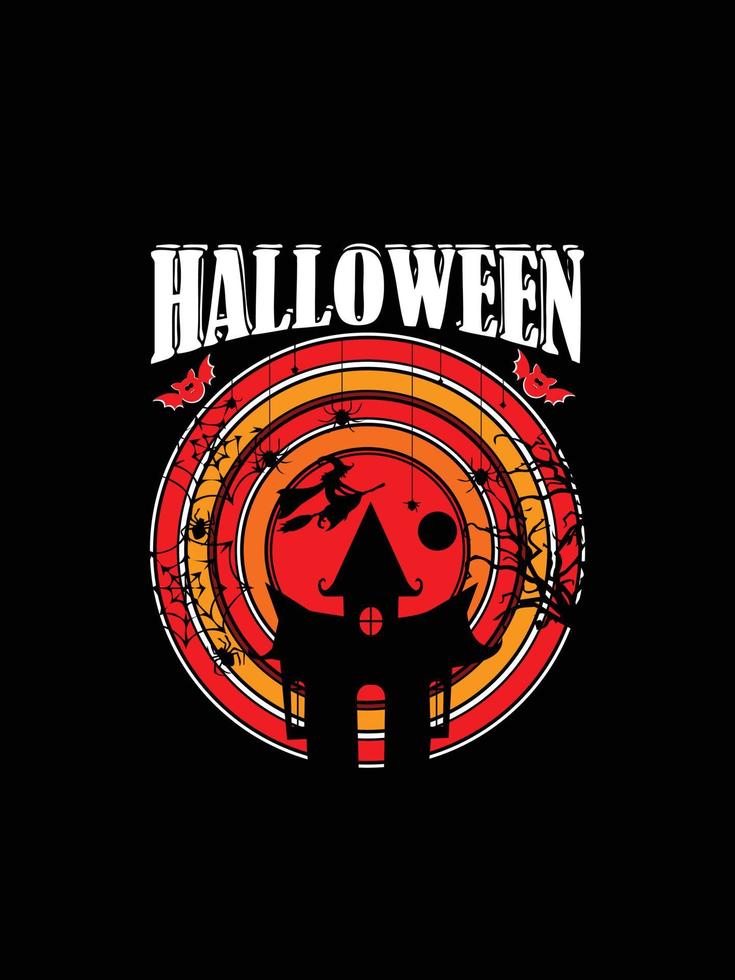 Halloween horror vintage t-shirt design, scary print template vector graphics, high-quality typography illustration shirt design