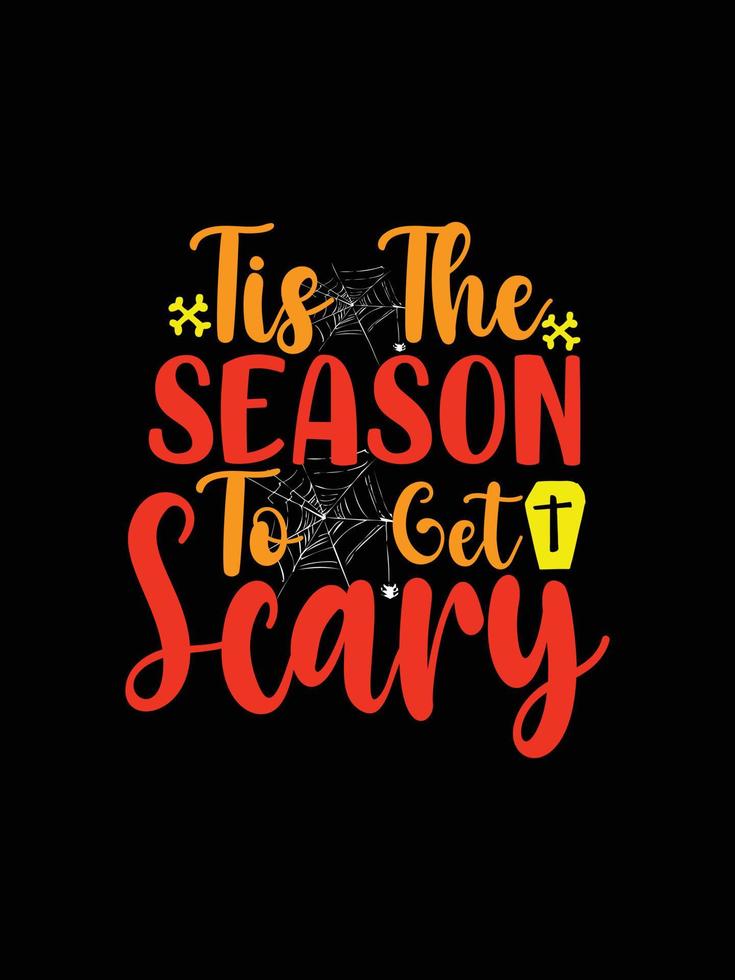 Halloween horror vintage t-shirt design, scary print template vector graphics, high-quality typography illustration shirt design