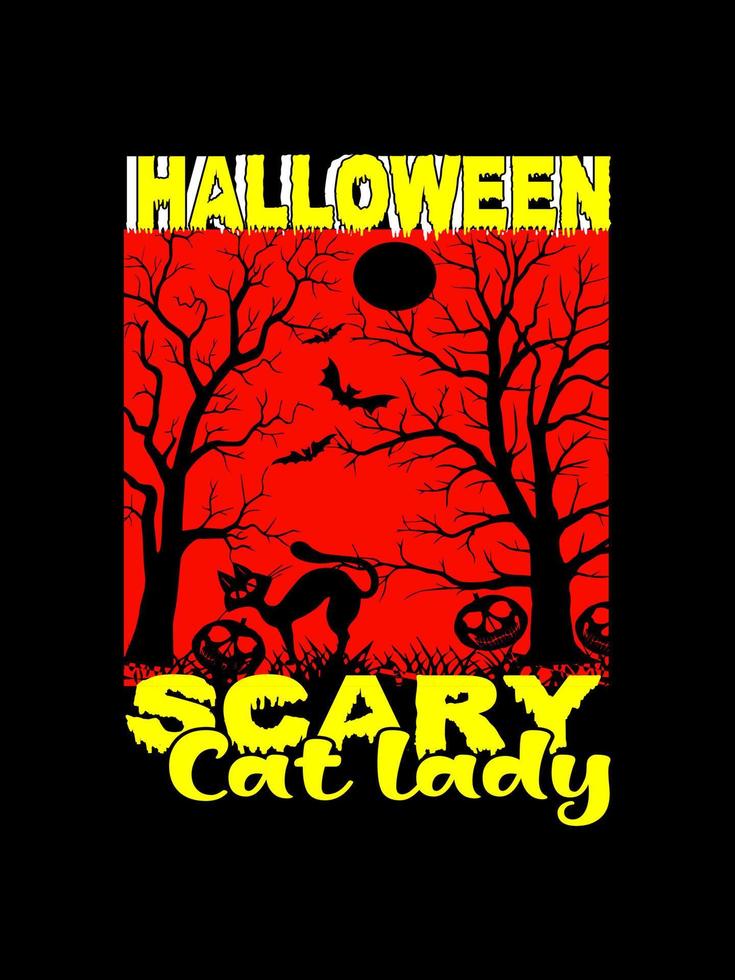 Halloween horror vintage t-shirt design, scary print template vector graphics, high-quality typography illustration shirt design